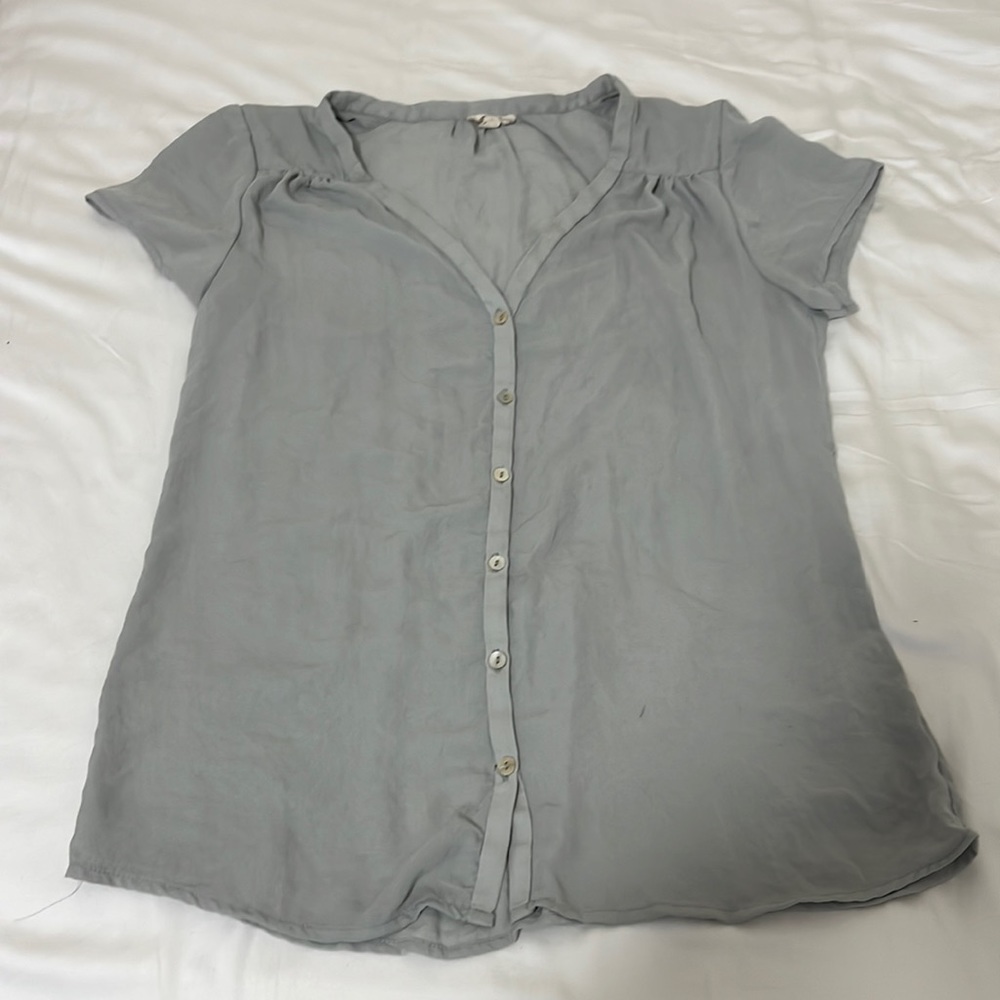Light blue grey blouse